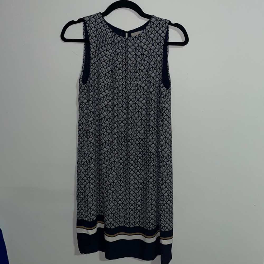 H&M Navy Patterned Sleeveless Dress
